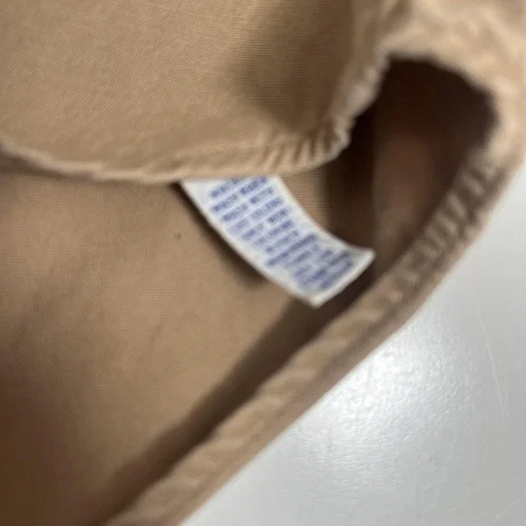 Vintage Polo Ralph Lauren Shirt XL Beige Twill Long Sleeve 1/2 Zip Military - Picture 5 of 16